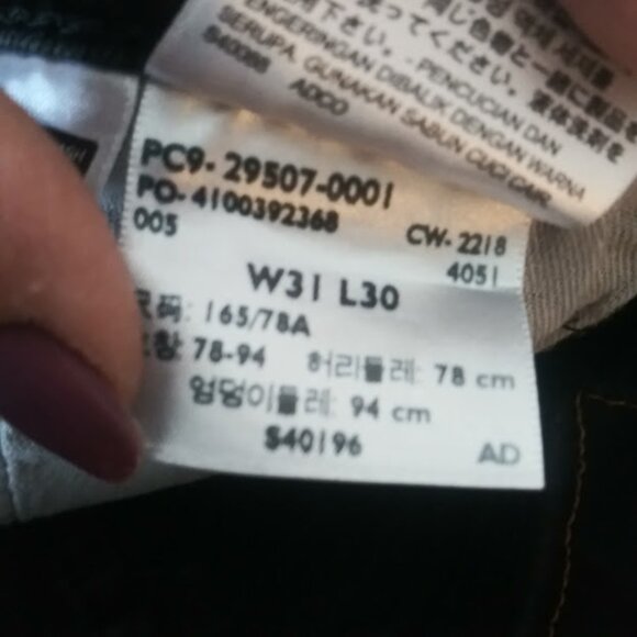 Levi's 502 Men's black/dark gray jeans - Picture 12 of 16